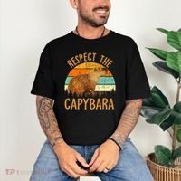 Respect The Capybara Animal Funny Capybara Lover Comfort Colors T-Shirt thumb 3