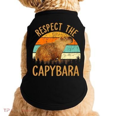 Respect The Capybara Animal Funny Capybara Lover Doggie Tank
