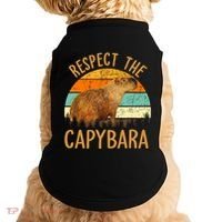 Respect The Capybara Animal Funny Capybara Lover Doggie Tank thumb 0