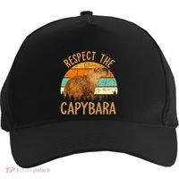 Respect The Capybara Animal Funny Capybara Lover Five-Panel Snapback Cap thumb 0