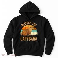 Respect The Capybara Animal Funny Capybara Lover Hoodie thumb 0