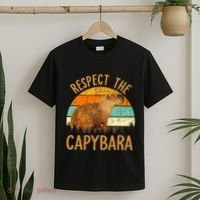 Respect The Capybara Animal Funny Capybara Lover T-Shirt thumb 2