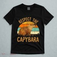 Respect The Capybara Animal Funny Capybara Lover T-Shirt thumb 5