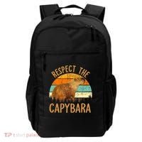 Respect The Capybara Animal Funny Capybara Lover Backpack thumb 0