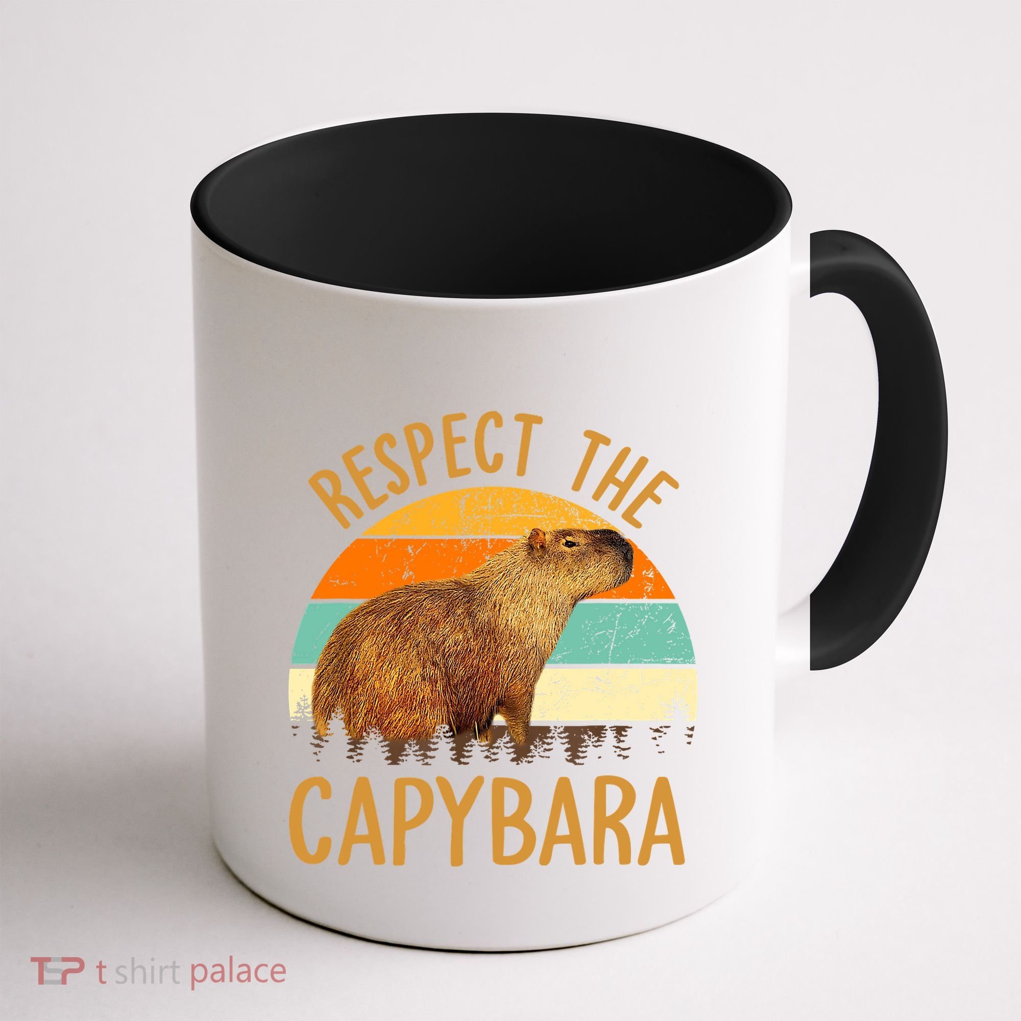 Respect The Capybara Animal Funny Capybara Lover Coffee Mug