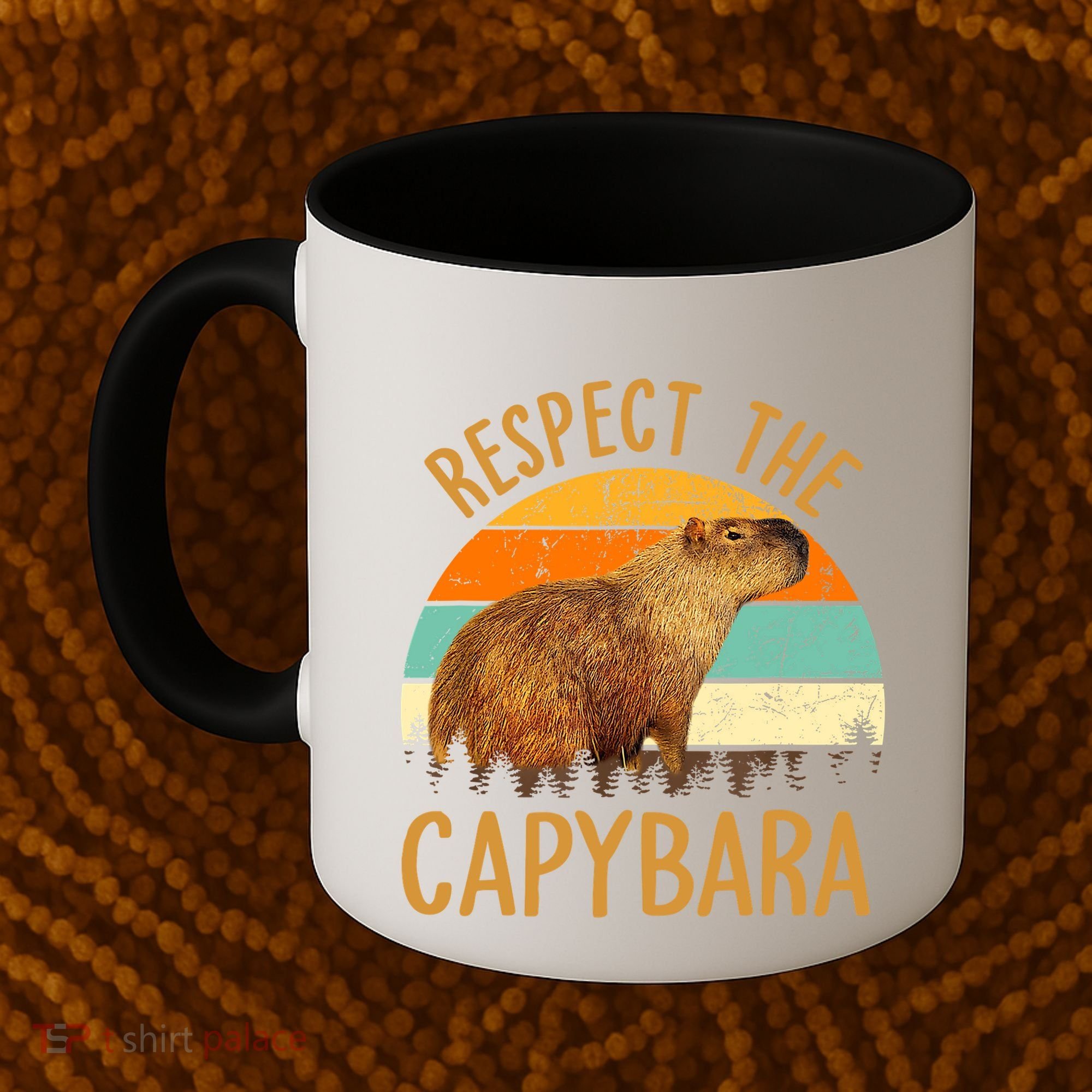 Respect The Capybara Animal Funny Capybara Lover Coffee Mug