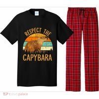 Respect The Capybara Animal Funny Capybara Lover Pajama Set thumb 0