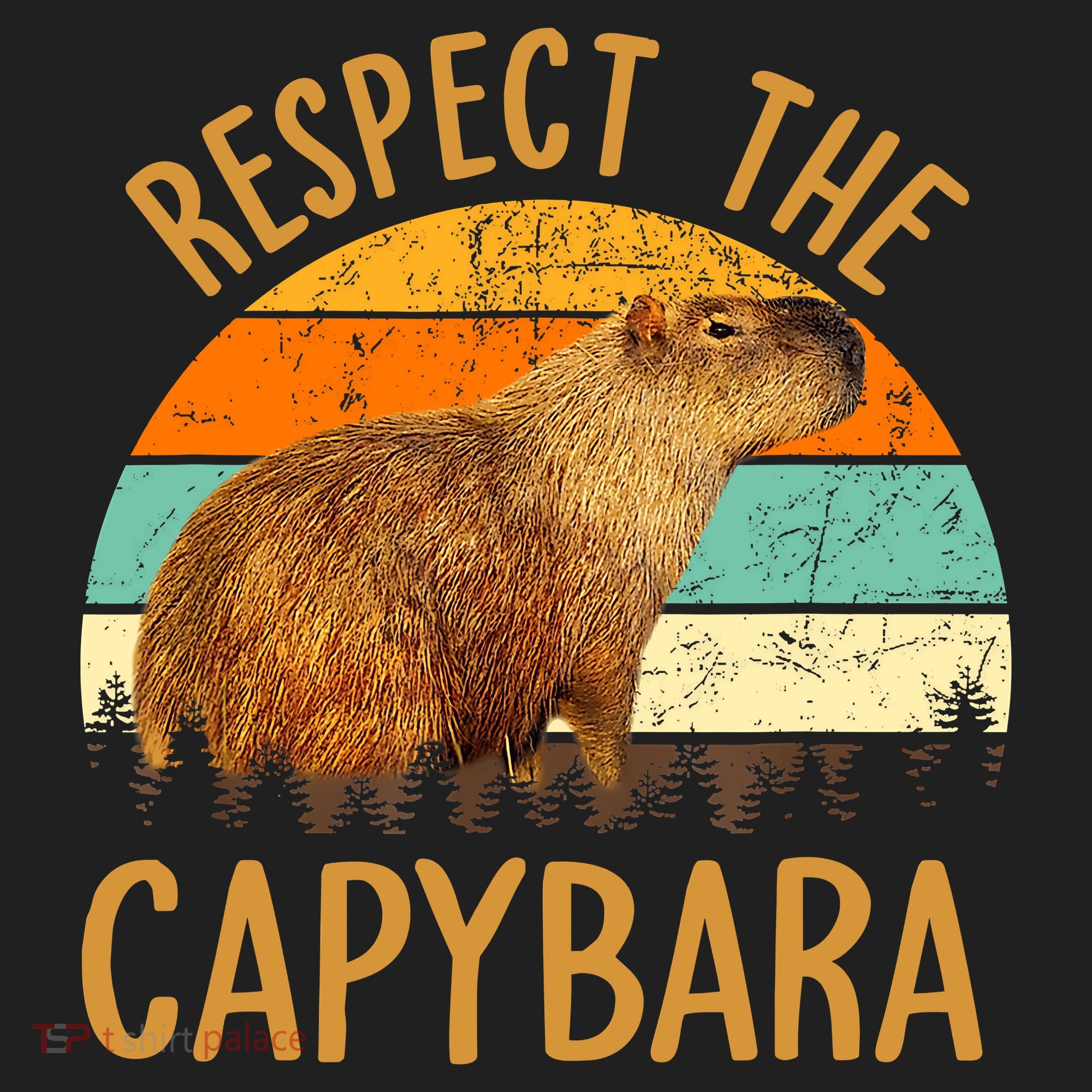Respect The Capybara Animal Funny Capybara Lover Tumbler