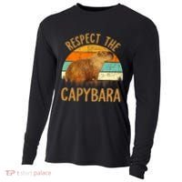 Respect The Capybara Animal Funny Capybara Lover Cooling Performance Long Sleeve Crew thumb 0