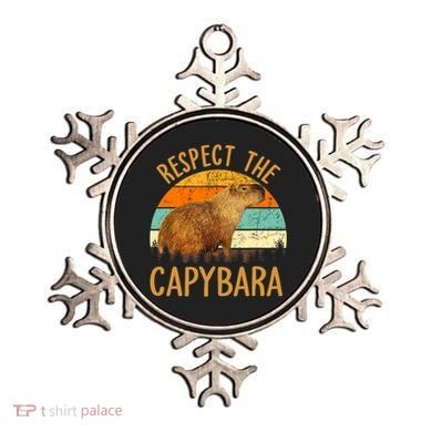 Respect The Capybara Animal Funny Capybara Lover Ornament