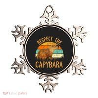 Respect The Capybara Animal Funny Capybara Lover Ornament thumb 0