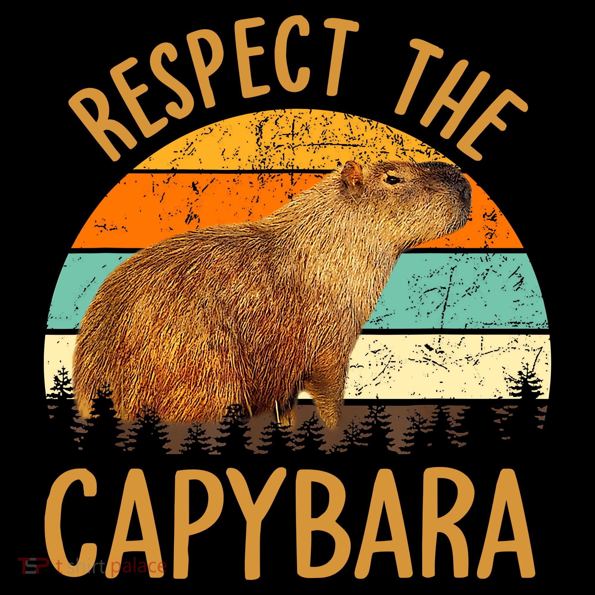 Respect The Capybara Animal Funny Capybara Lover Ornament