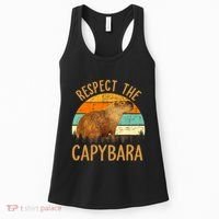 Respect The Capybara Animal Funny Capybara Lover Women's Tank Top thumb 0
