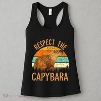 Respect The Capybara Animal Funny Capybara Lover Women's Tank Top thumb 3