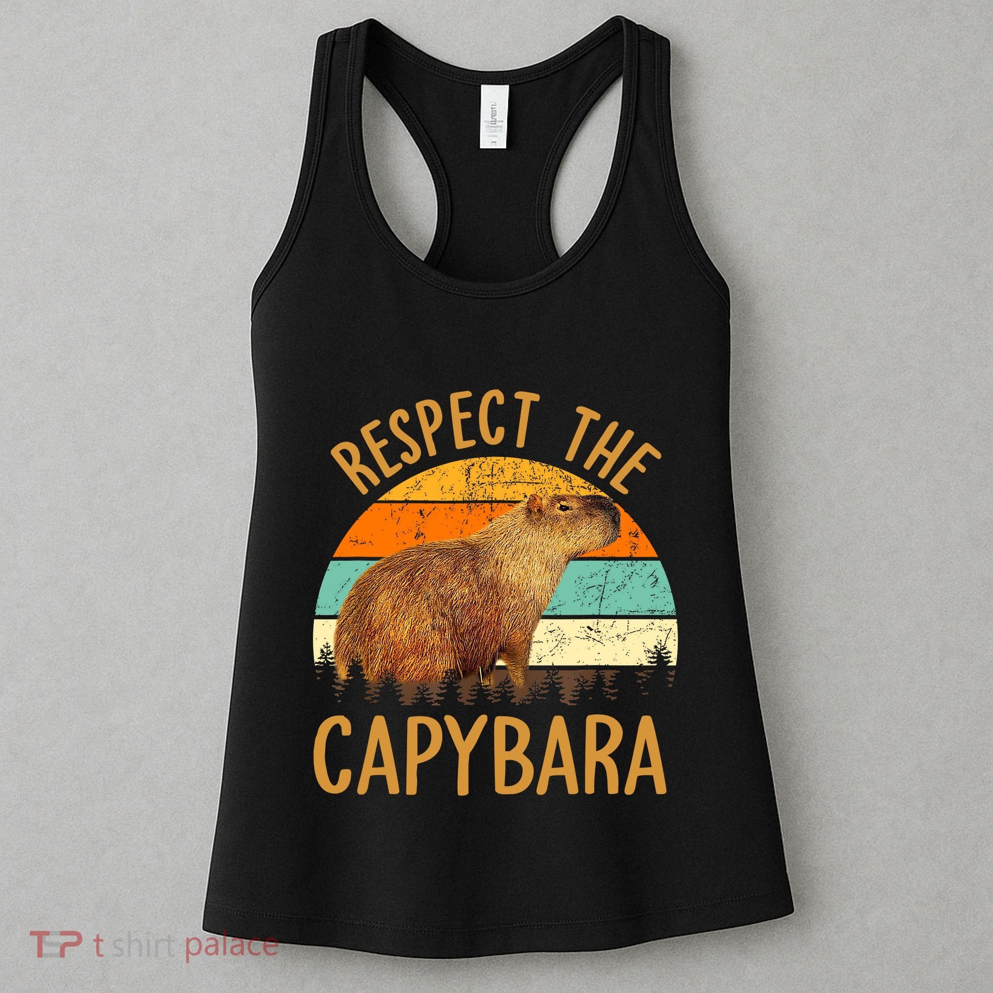 Respect The Capybara Animal Funny Capybara Lover Women's Tank Top
