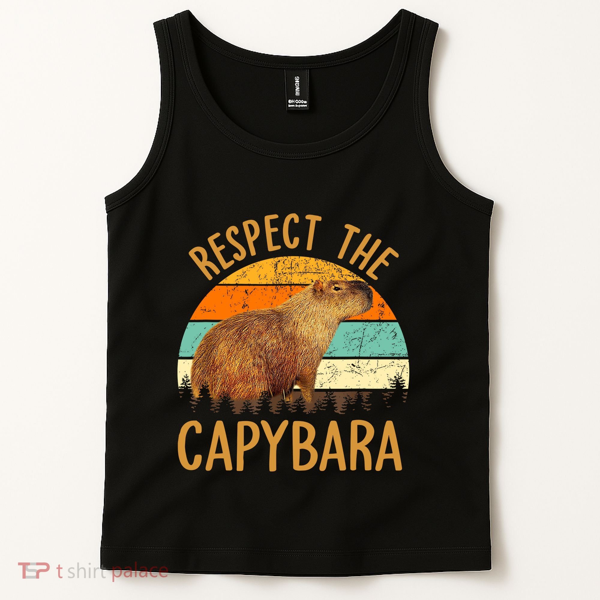 Respect The Capybara Animal Funny Capybara Lover Tank Top