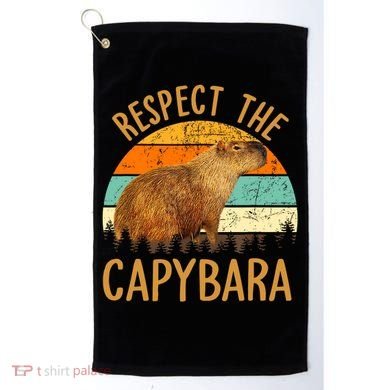 Respect The Capybara Animal Funny Capybara Lover Golf Towel