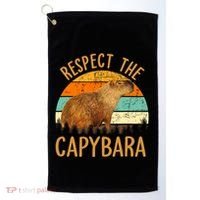 Respect The Capybara Animal Funny Capybara Lover Golf Towel thumb 0