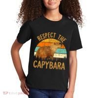 Respect The Capybara Animal Funny Capybara Lover Kids T-Shirt thumb 2