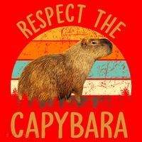 Respect The Capybara Animal Funny Capybara Lover Santa Hat thumb 1