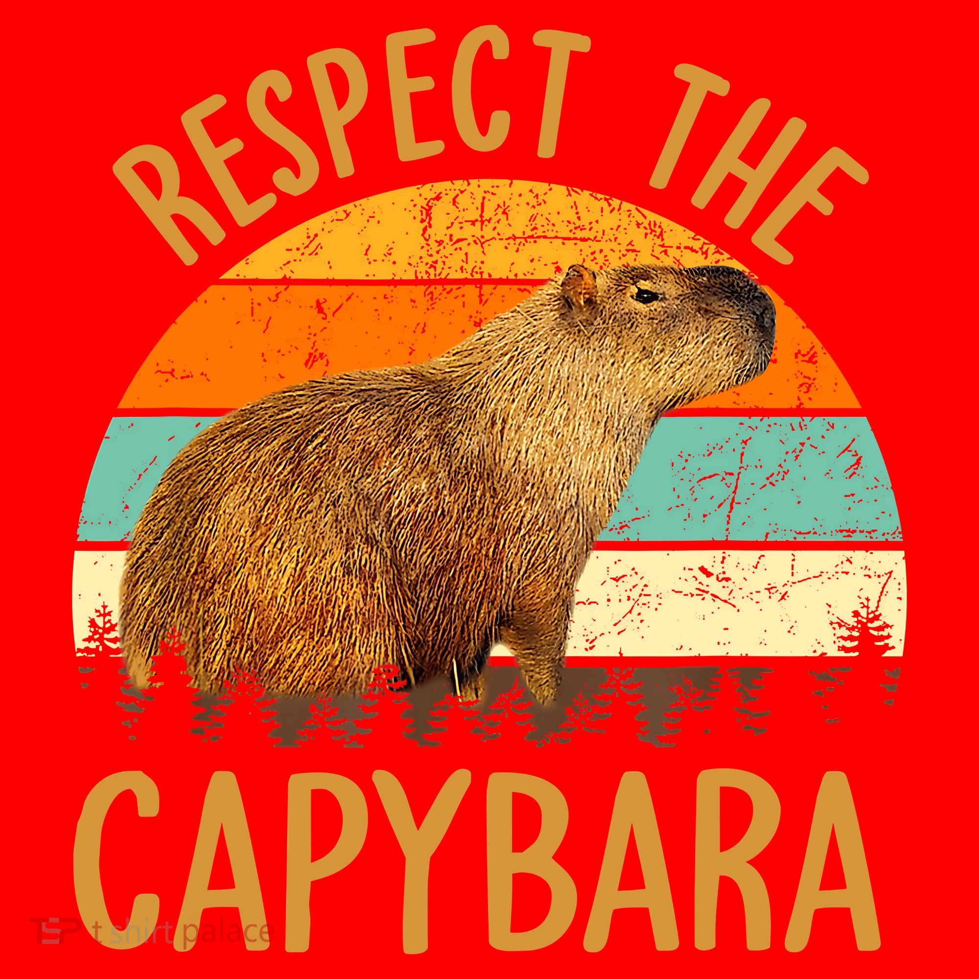Respect The Capybara Animal Funny Capybara Lover Santa Hat