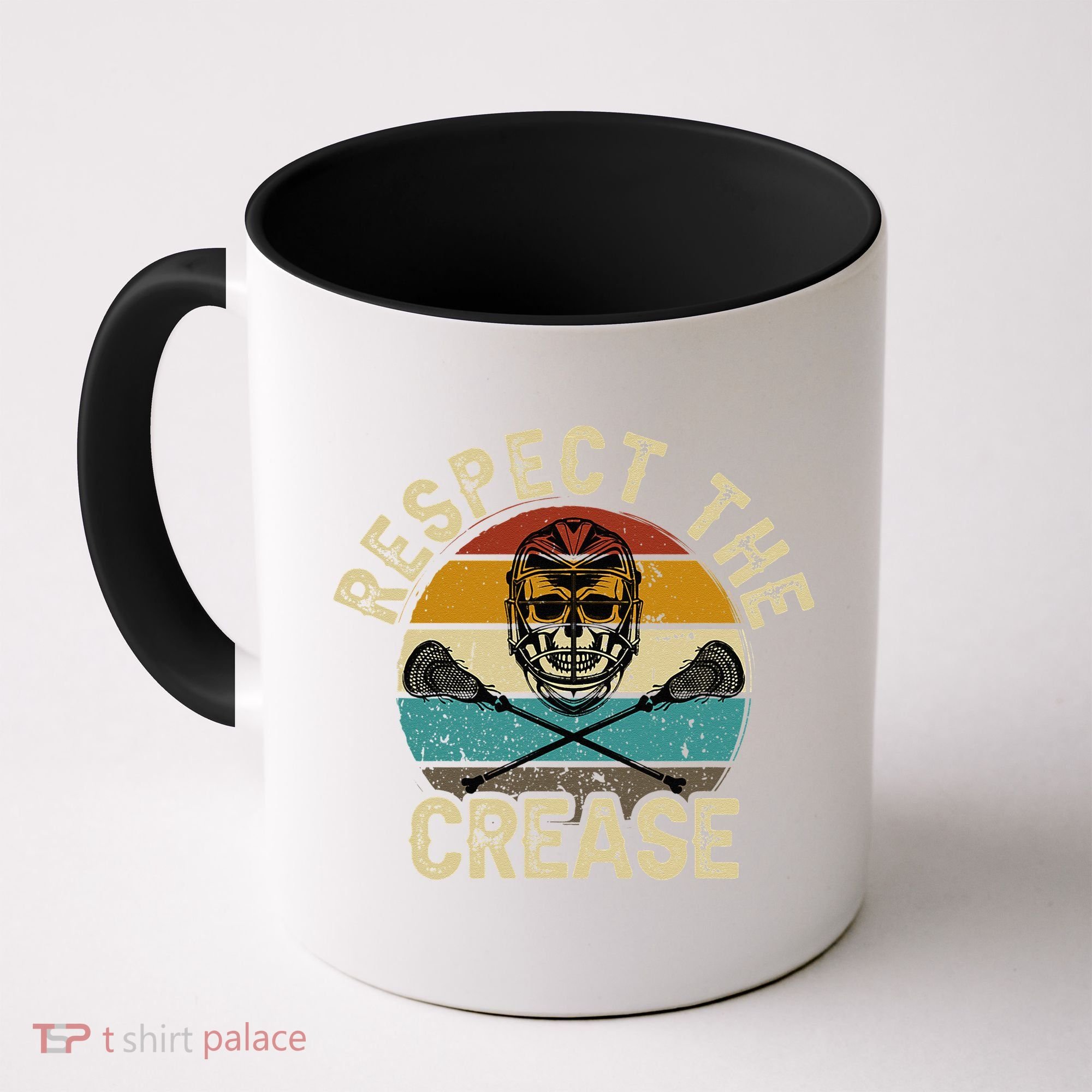 Respect the Crease Lacrosse Goalie Coffee Mug