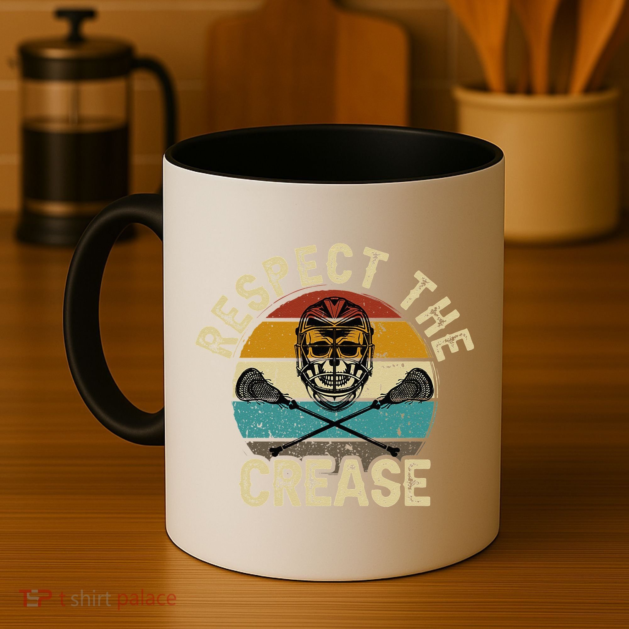 Respect the Crease Lacrosse Goalie Coffee Mug