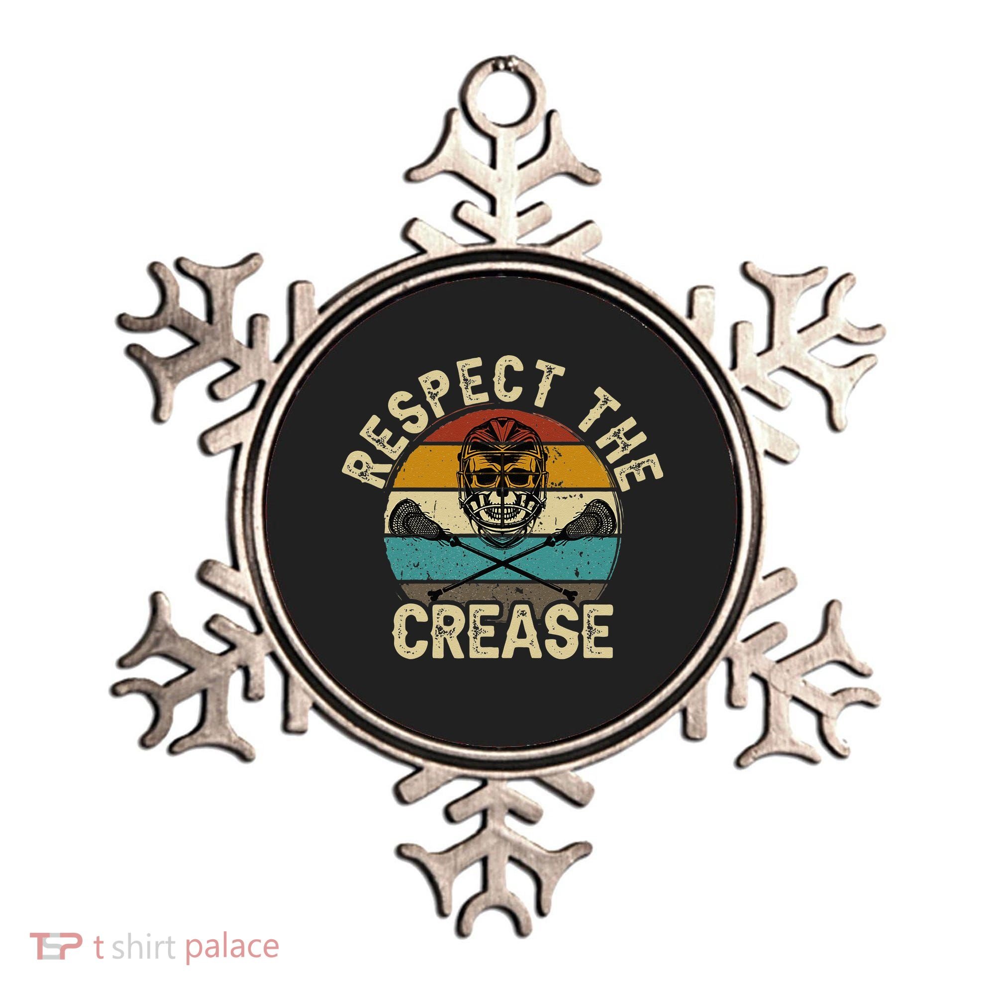 Respect the Crease Lacrosse Goalie Ornament