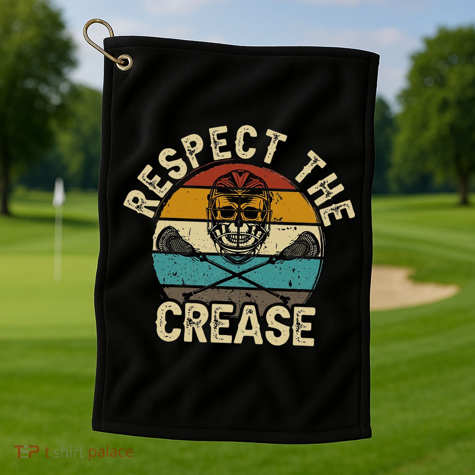 Respect the Crease Lacrosse Goalie Golf Towel