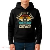 Respect the Crease Lacrosse Goalie Kids Hoodie thumb 4