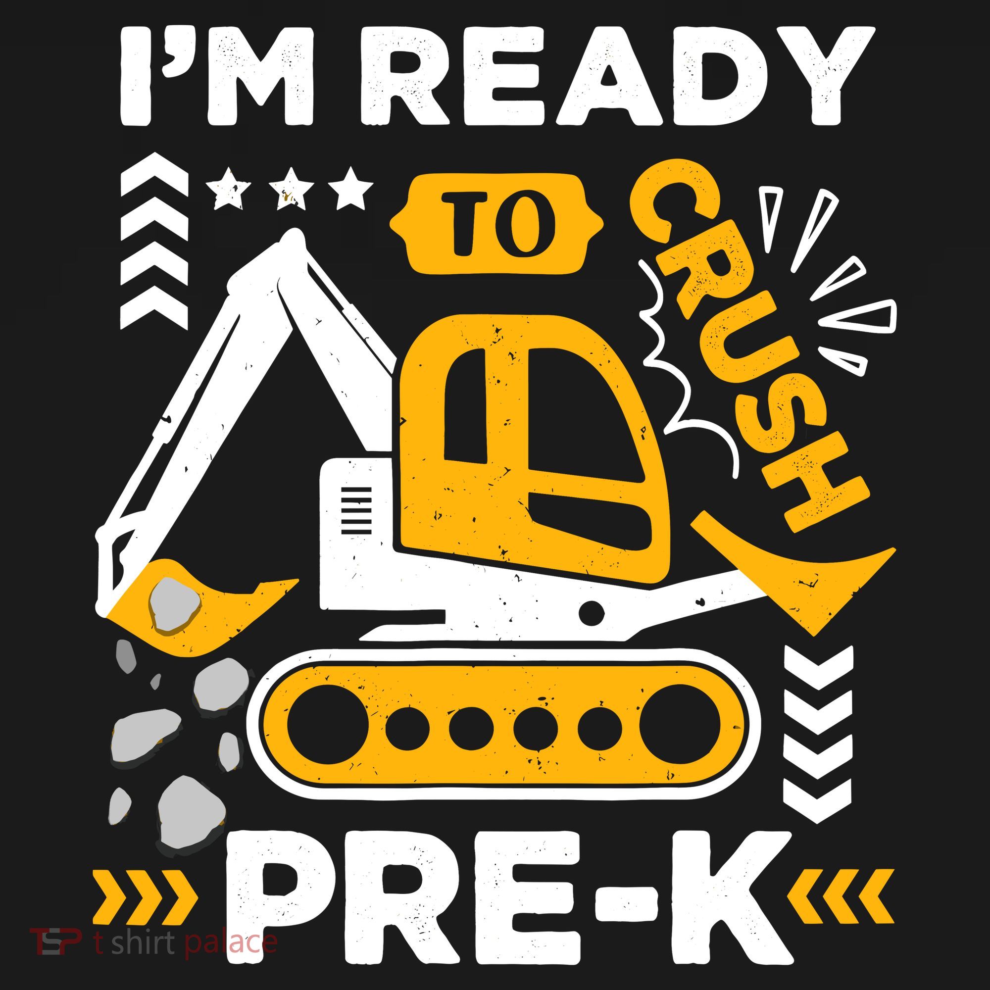 Ready To Crush Preschool Prek Construction Truck Boy Doggie Tank