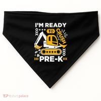 Ready To Crush Preschool Prek Construction Truck Boy USA-Made Doggie Bandana thumb 0