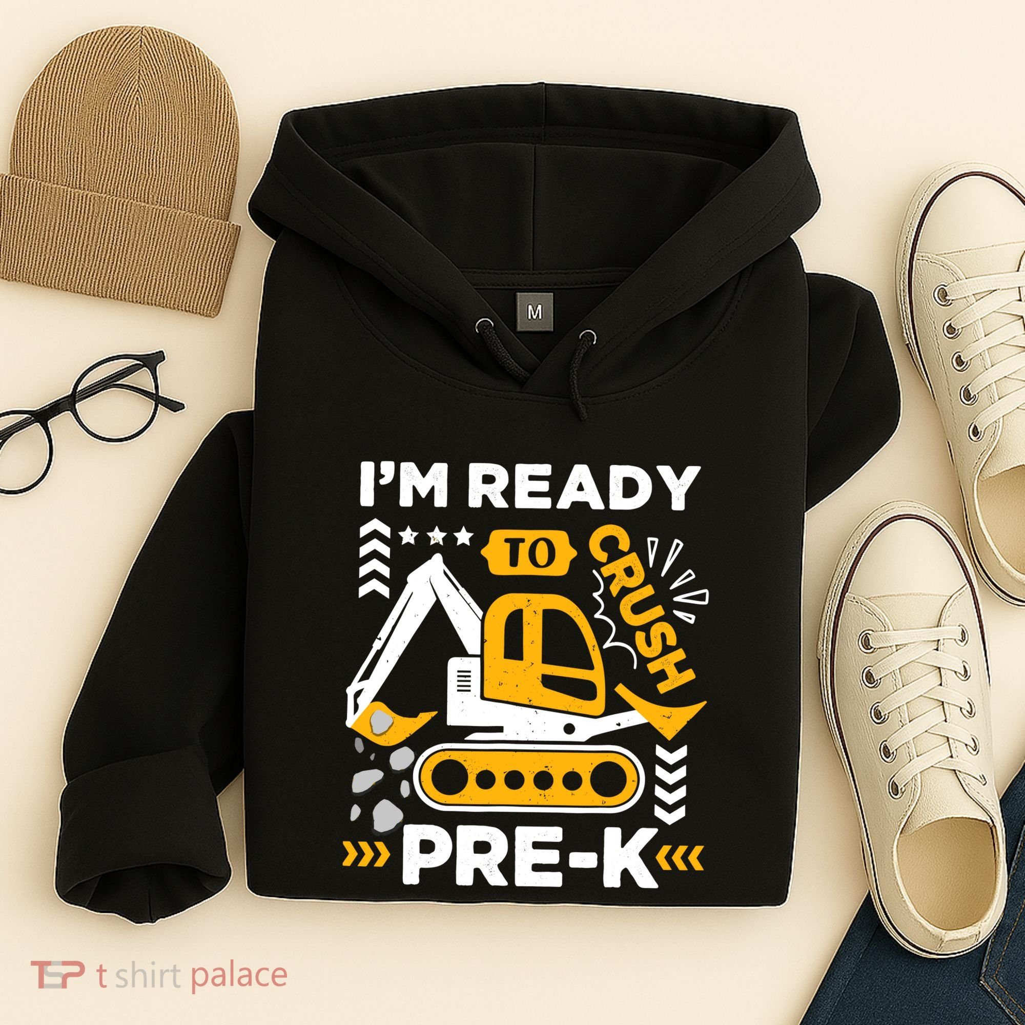 Ready To Crush Preschool Prek Construction Truck Boy Hoodie