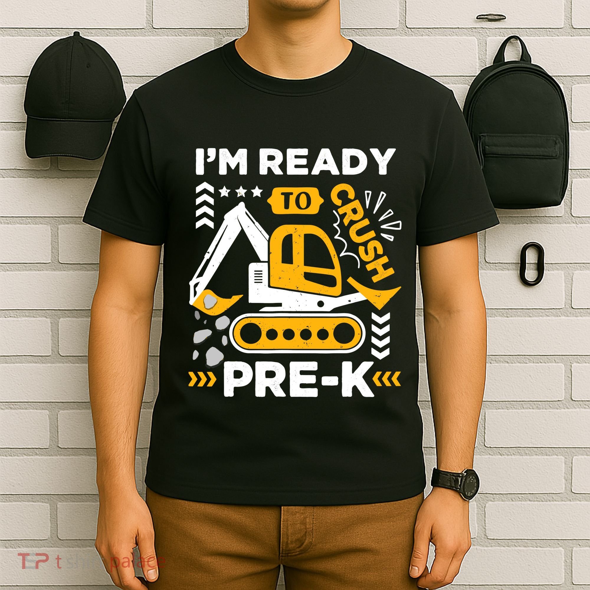 Ready To Crush Preschool Prek Construction Truck Boy T-Shirt