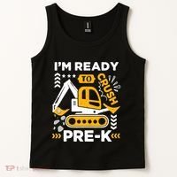 Ready To Crush Preschool Prek Construction Truck Boy Tank Top thumb 2