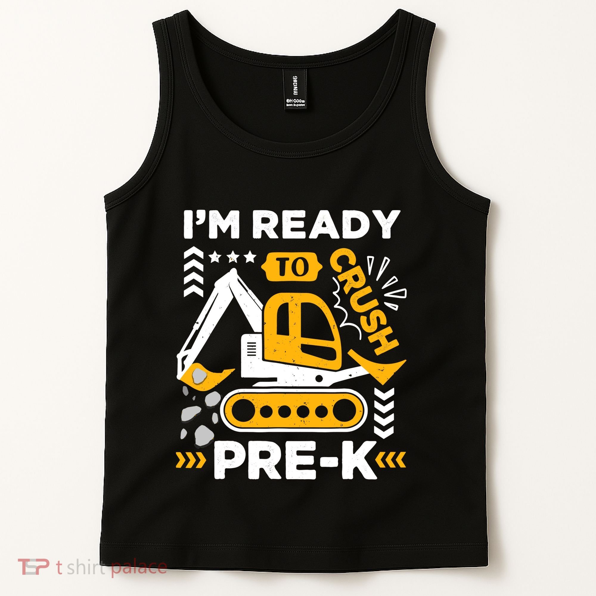Ready To Crush Preschool Prek Construction Truck Boy Tank Top