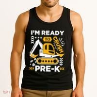 Ready To Crush Preschool Prek Construction Truck Boy Tank Top thumb 3