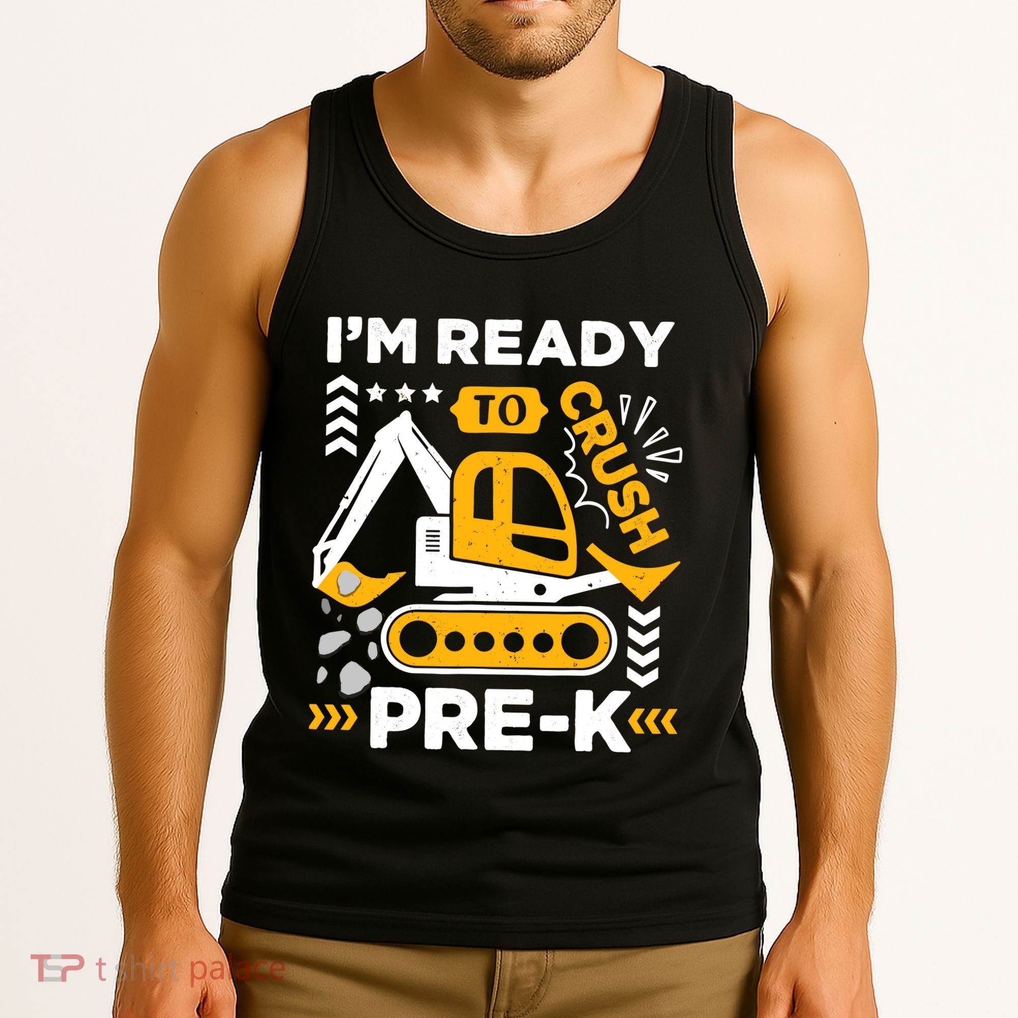 Ready To Crush Preschool Prek Construction Truck Boy Tank Top