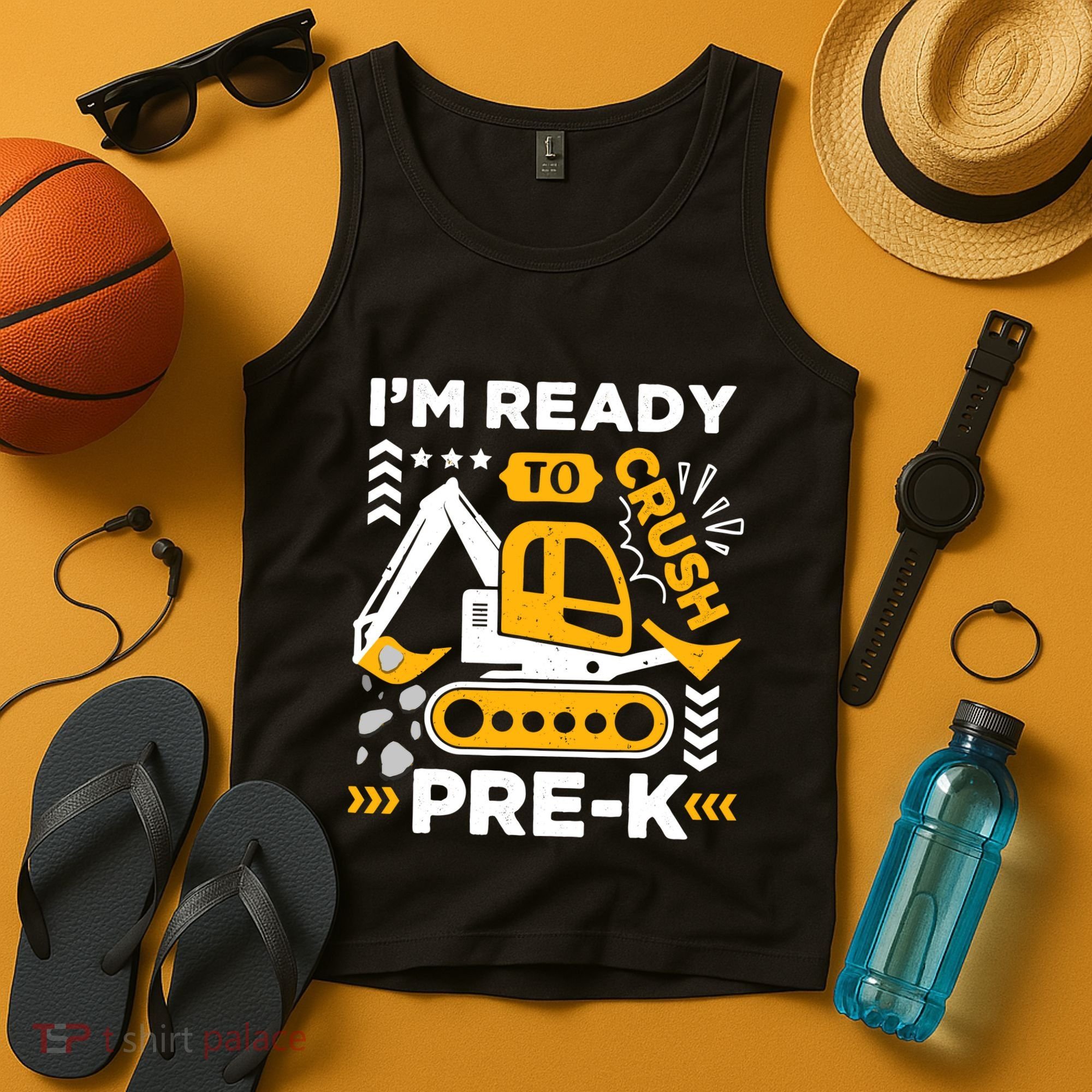 Ready To Crush Preschool Prek Construction Truck Boy Tank Top