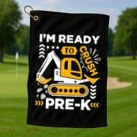 Ready To Crush Preschool Prek Construction Truck Boy Golf Towel thumb 1