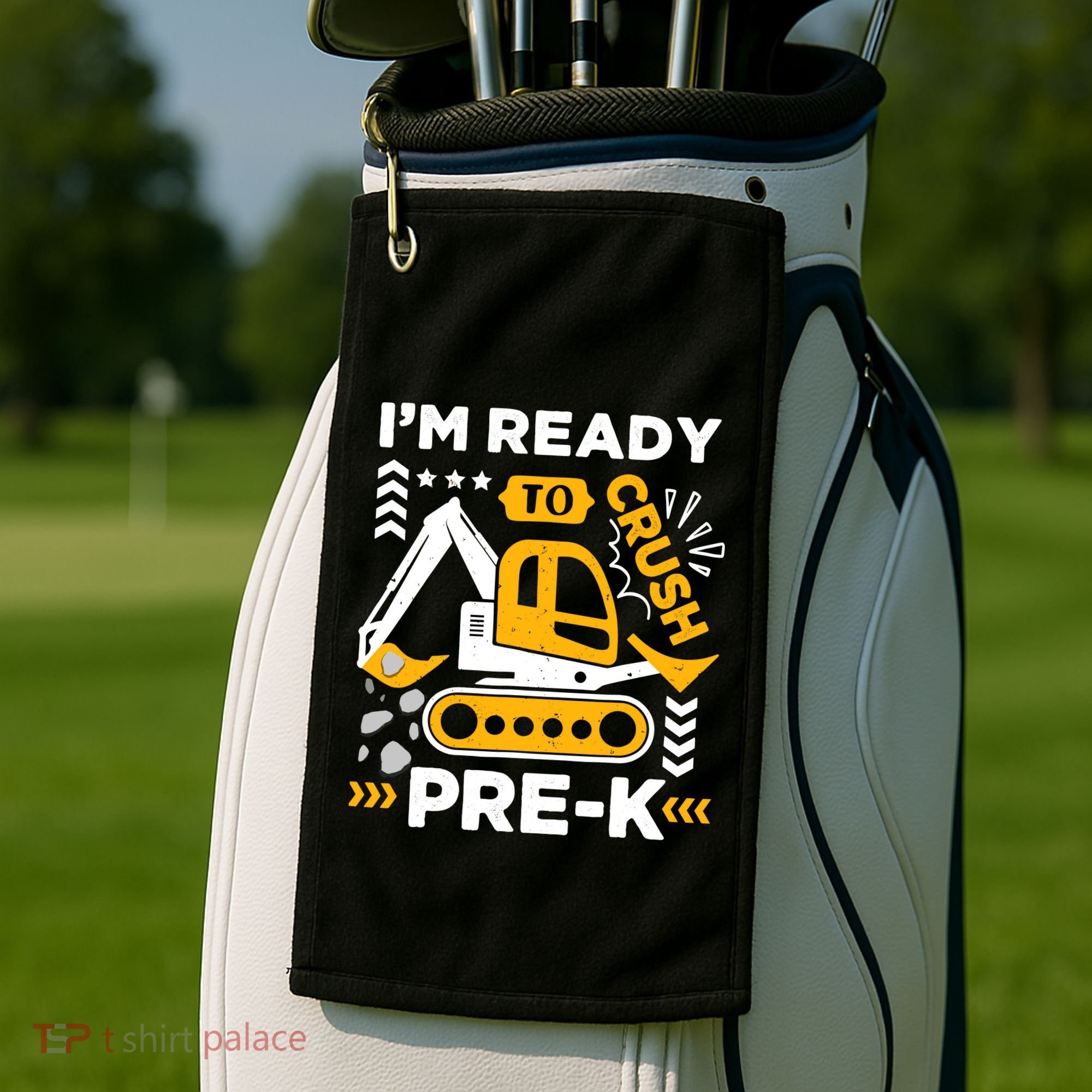 Ready To Crush Preschool Prek Construction Truck Boy Golf Towel