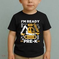 Ready To Crush Preschool Prek Construction Truck Boy Toddler T-Shirt thumb 2