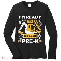 Ready To Crush Preschool Prek Construction Truck Boy Women's Long Sleeve Shirt thumb 0