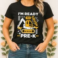 Ready To Crush Preschool Prek Construction Truck Boy Women's T-Shirt thumb 2