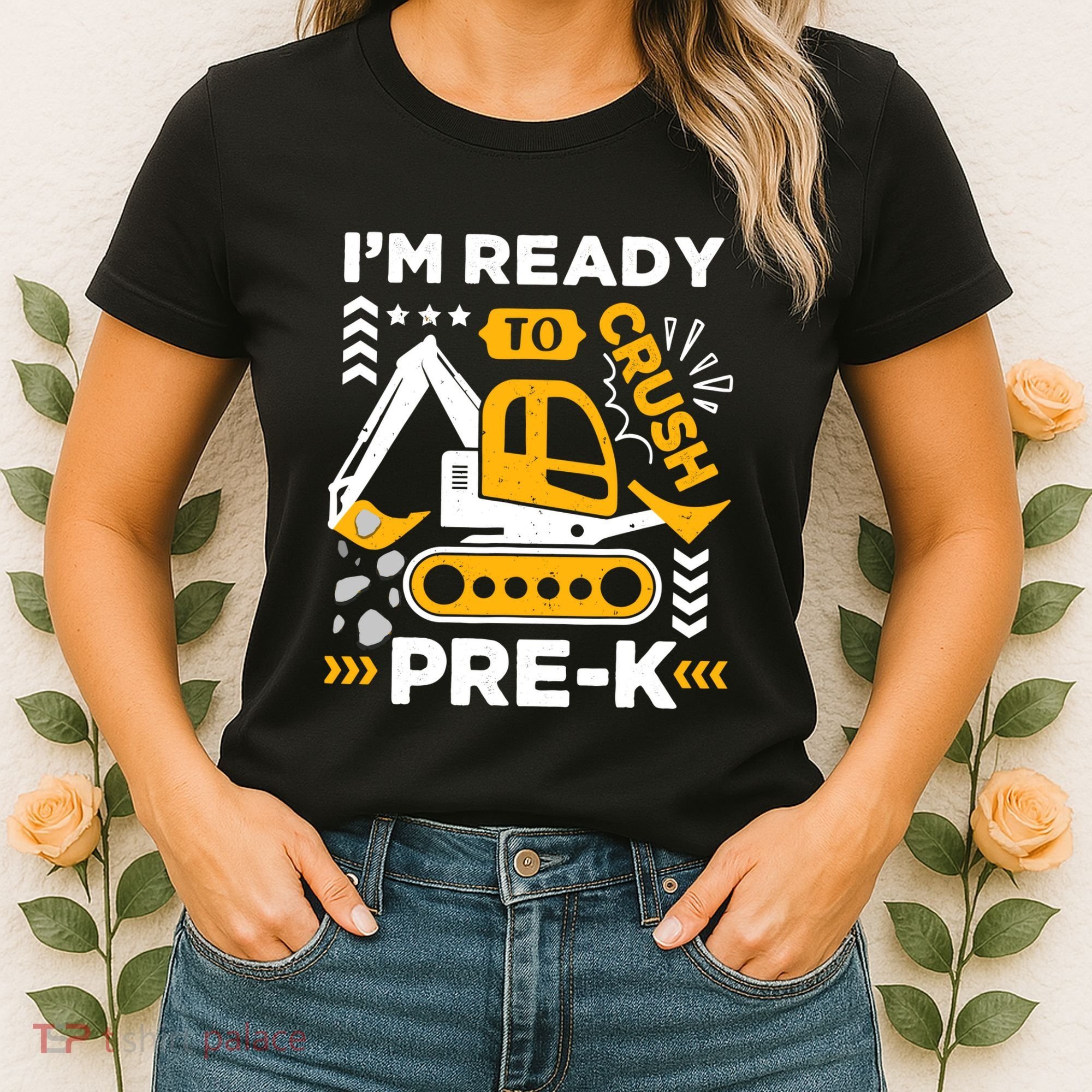 Ready To Crush Preschool Prek Construction Truck Boy Women's T-Shirt