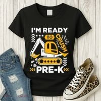 Ready To Crush Preschool Prek Construction Truck Boy Women's T-Shirt thumb 3