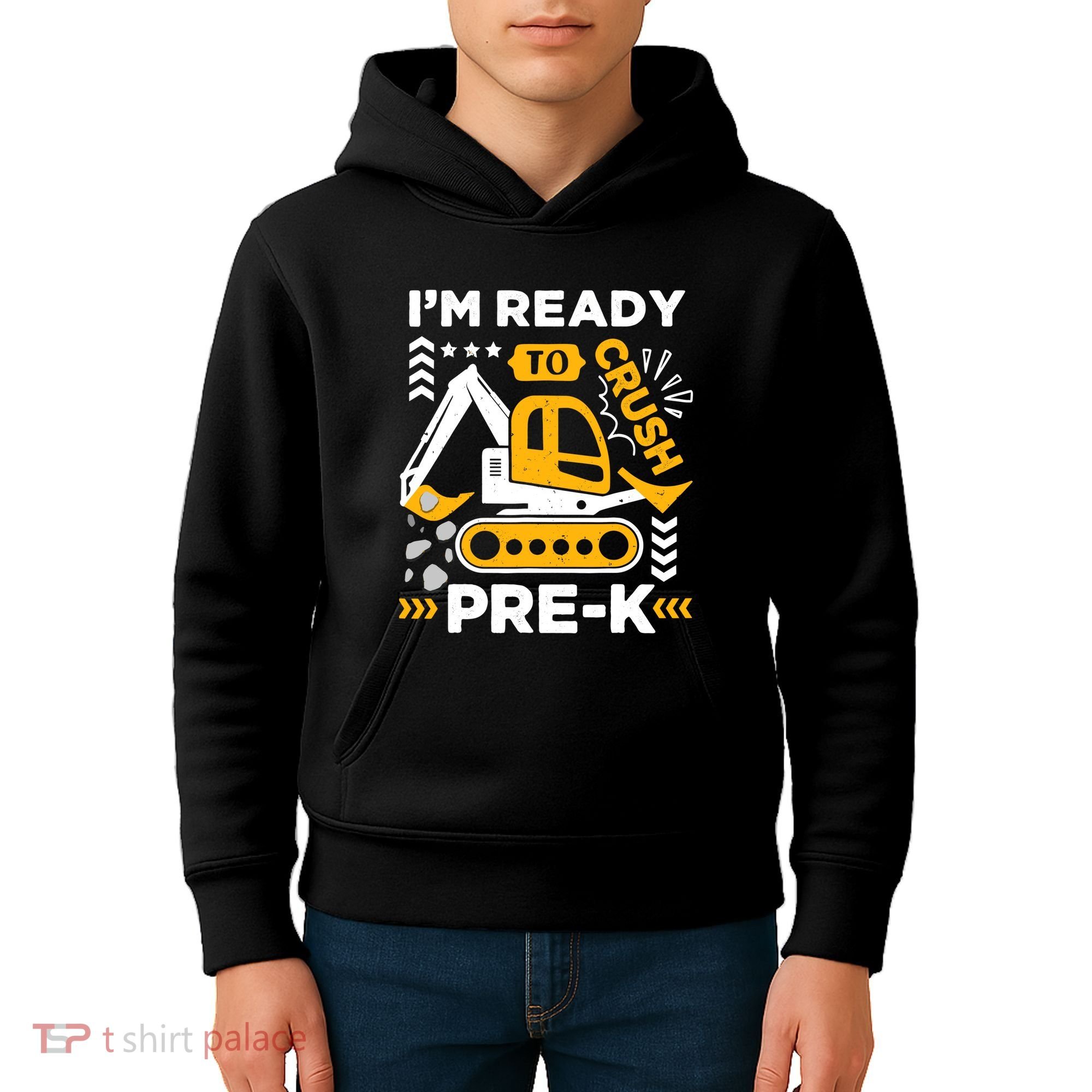 Ready To Crush Preschool Prek Construction Truck Boy Kids Hoodie