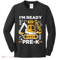 Ready To Crush Preschool Prek Construction Truck Boy Kids Long Sleeve Shirt thumb 0