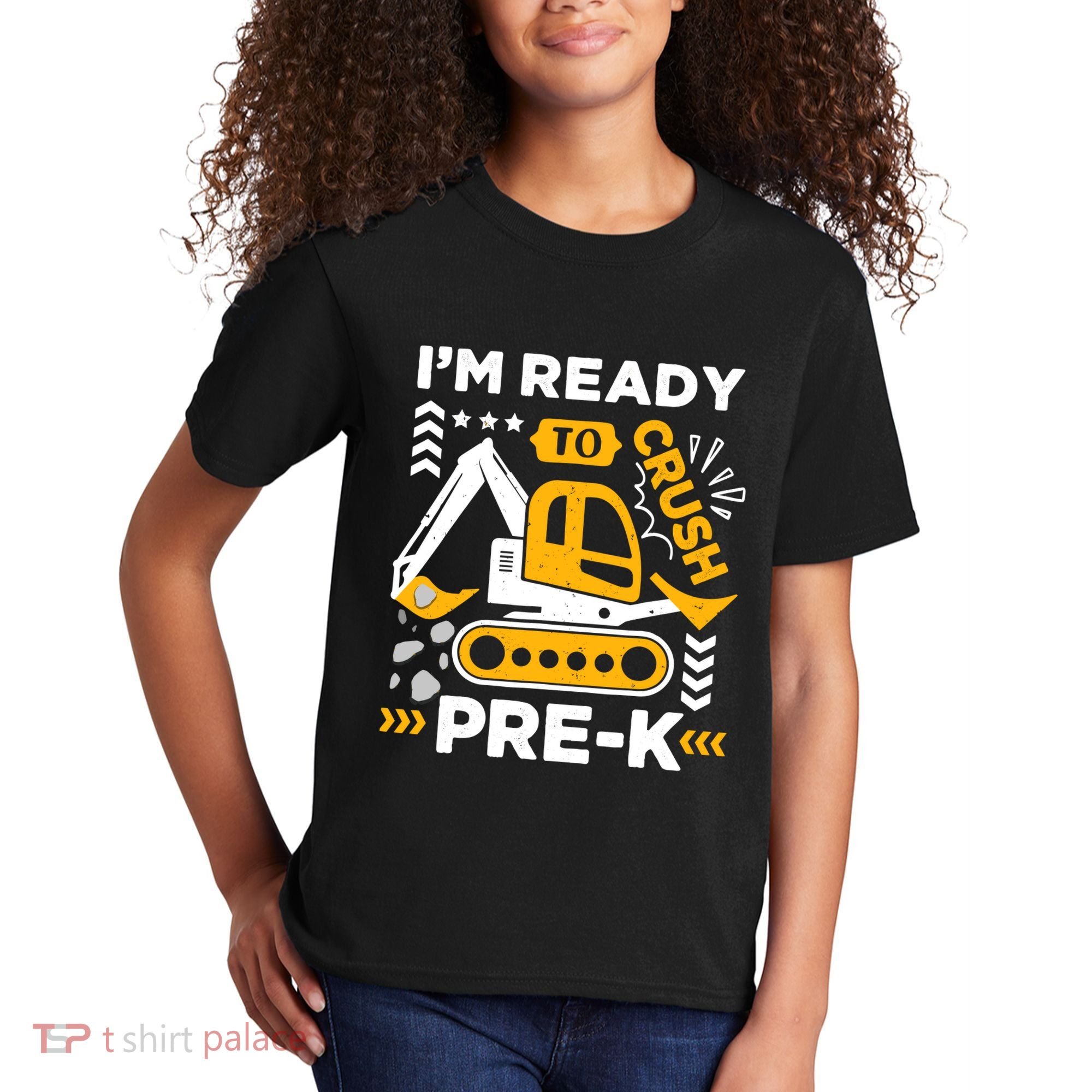 Ready To Crush Preschool Prek Construction Truck Boy Kids T-Shirt