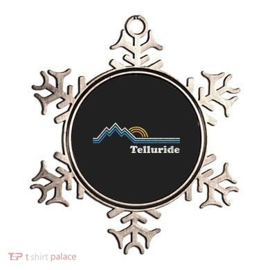 Retro Telluride Colorado Vintage Sunrise Mountains Ornament
